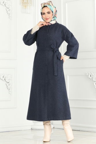 B.İ.S.S.K. - Coat 6130BSK463 Navy Blue