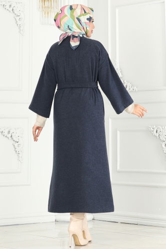 moda selvim Coat 6130BSK463 Navy Blue - Thumbnail