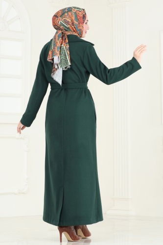 moda selvim Coat 6143BSK463 Emerald - Thumbnail