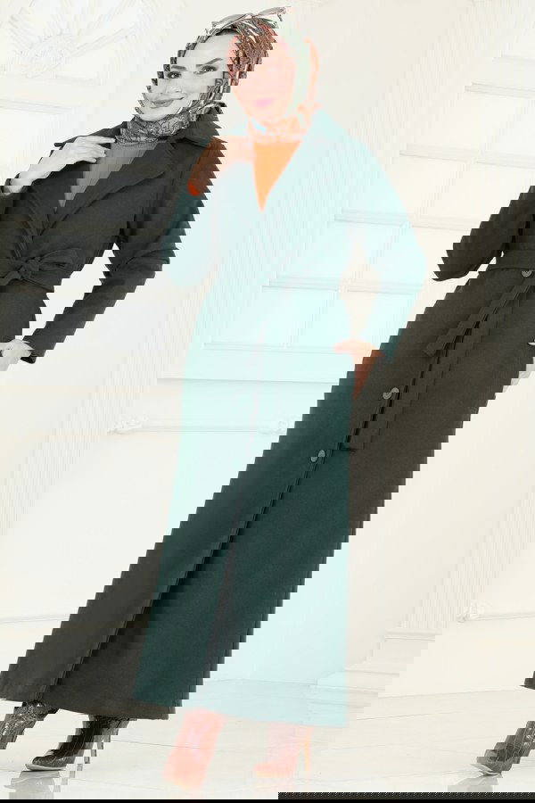 Modaselvim خصم صافٍ20%+20% في سلة التسوق معطف زيتي 6143BSK463