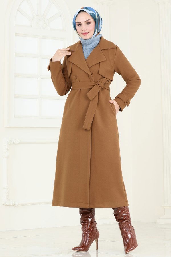 Coat 6144BSK463 Tan - 2