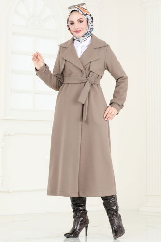 moda selvim Coat 6144BSK463 Vision - Thumbnail