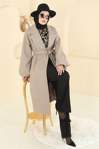 moda selvim Coat 6163BSK463 Vision - Thumbnail