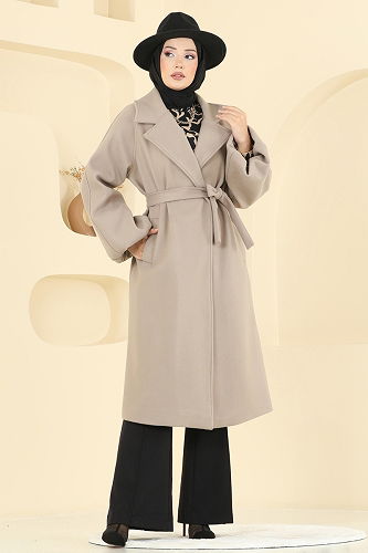 moda selvim Coat 6163BSK463 Vision - Thumbnail