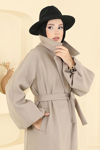 moda selvim Coat 6163BSK463 Vision - Thumbnail