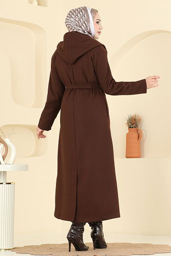 moda selvim Coat 6234BSK463 Brown - Thumbnail