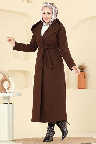 moda selvim Coat 6234BSK463 Brown - Thumbnail
