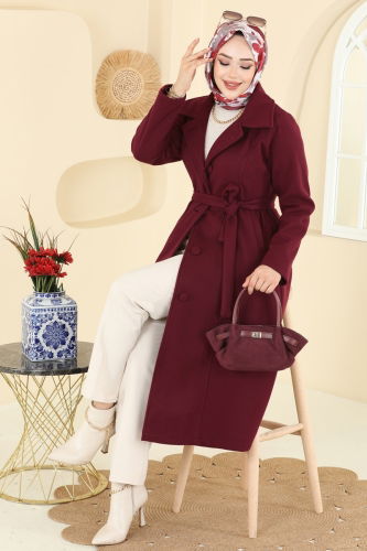 B.İ.S.S.K. - Coat 6236BSK463 Burgundy