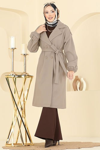 moda selvim Coat 6243BSK463 Vision - Thumbnail