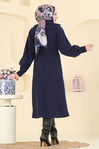 moda selvim Coat 6253BSK463 Navy Blue - Thumbnail