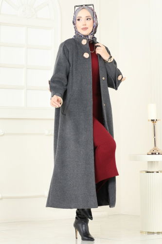 B.İ.S.S.K. - معطف رمادي غامق 6254BSK463