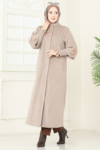 moda selvim Coat 6254BSK463 Vision - Thumbnail