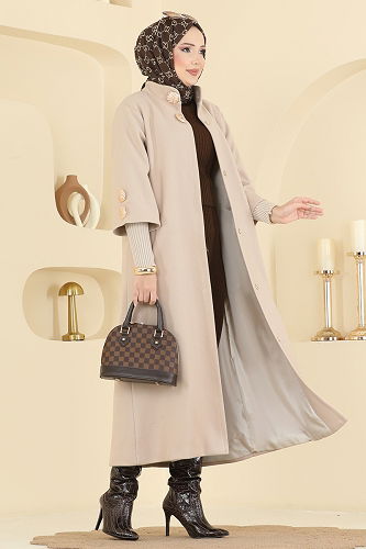 moda selvim Coat 6255BSK463 Vision - Thumbnail