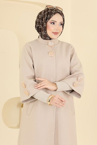 moda selvim Coat 6255BSK463 Vision - Thumbnail