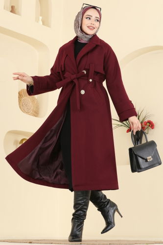 B.İ.S.S.K. - Coat 6264BSK463 Burgundy