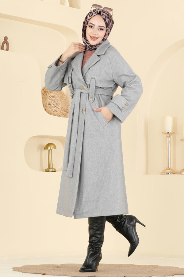 Modaselvim Topper Coat 6264BSK463 Gray