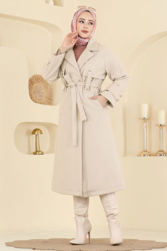 B.İ.S.S.K. - Coat 6264BSK463 Stone