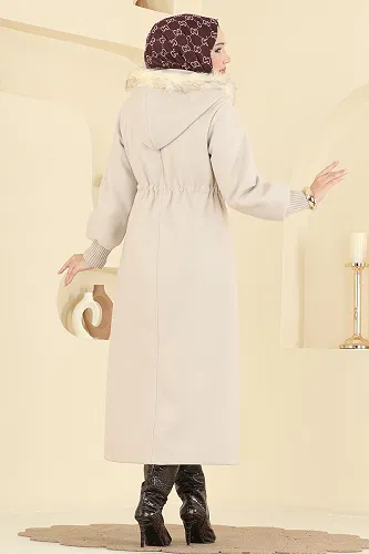 moda selvim Coat 6265BSK463 Beige - Thumbnail