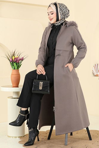 moda selvim Coat 6661YG95 Dark Vision - Thumbnail