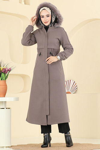 moda selvim Coat 6661YG95 Dark Vision - Thumbnail