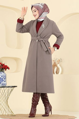 moda selvim Coat 6663YG95 Dark Vision - Thumbnail