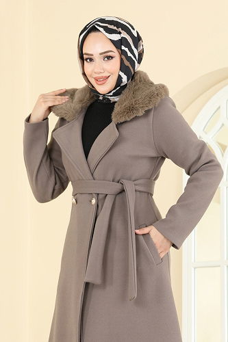 moda selvim Coat 6664YG95 Dark Vision - Thumbnail