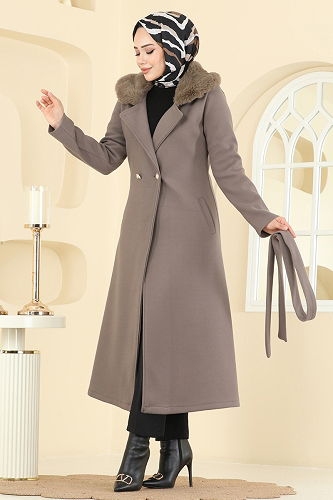 moda selvim Coat 6664YG95 Dark Vision - Thumbnail