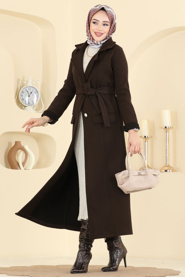 Modaselvim معطف معطف بني غامق 6666YG95
