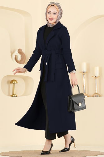 Y.G.S. - Coat 6666YG95 Navy Blue
