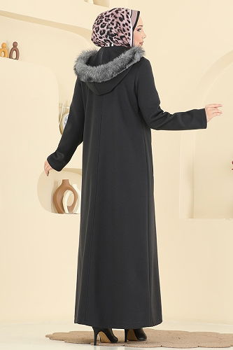 moda selvim Coat 6667YG95 Anthracite - Thumbnail