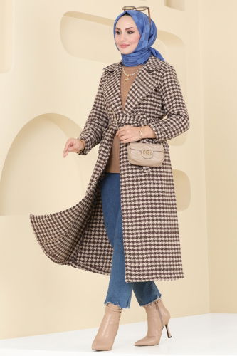 S.V.L. - Coat 6889S324 Pattern1 Brown&Vision