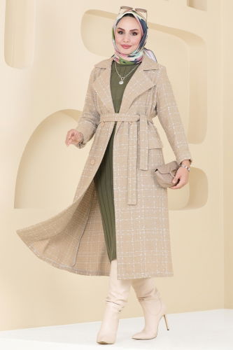 S.V.L. - Coat 6889S324 Stone