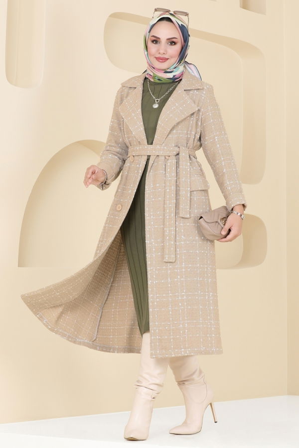 Modaselvim Topper Coat 6889S324 Stone