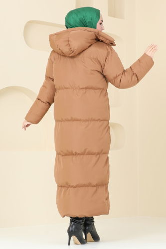 moda selvim Coat 7002ZNE1011 Tan - Thumbnail