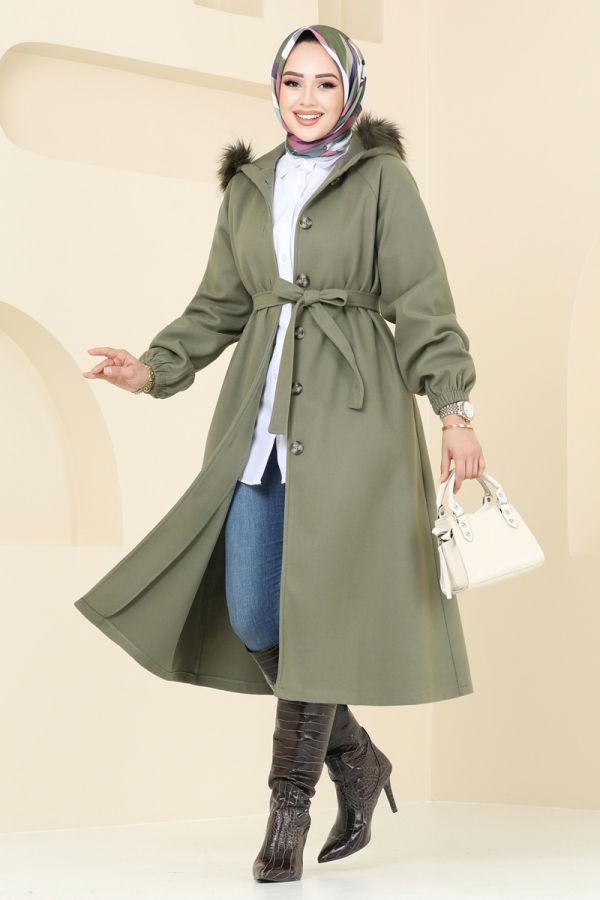 Coat 7016TRT545 Almond Green - 2