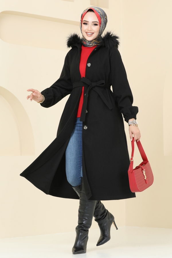 Modaselvim Topper Coat 7016TRT545 Black