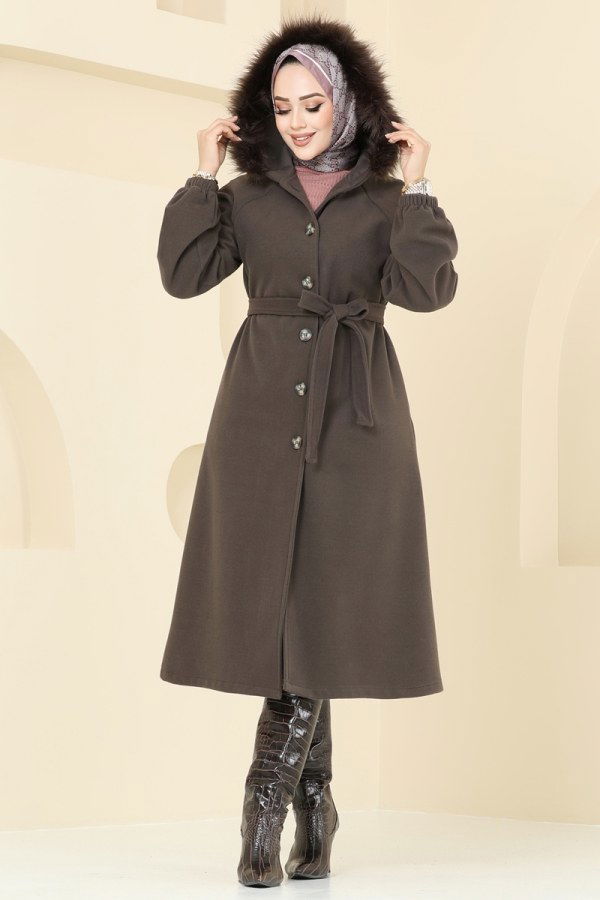 Coat 7016TRT545 Brown - 3