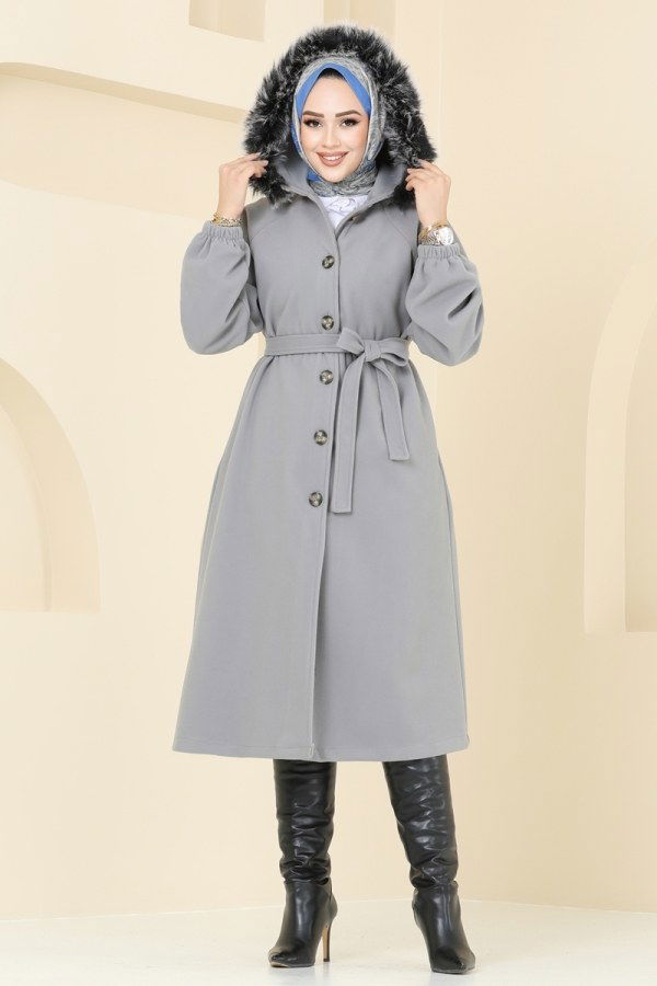 Coat 7016TRT545 Gray - 3