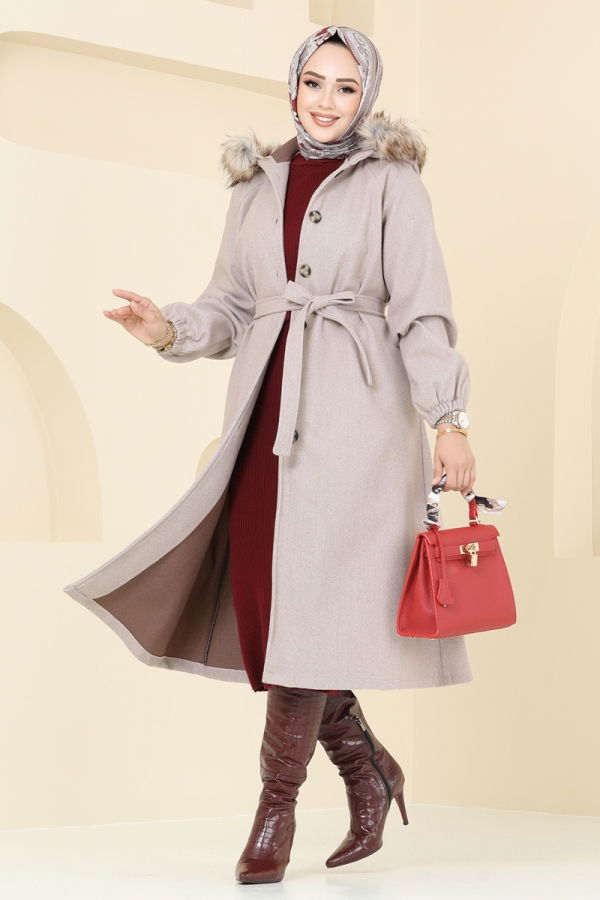 Modaselvim Topper Coat 7016TRT545 Stone