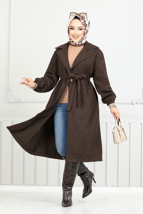 Modaselvim NET 20%+20% DISCOUNT IN THE CARD Coat 7017TRT1045-M Brown