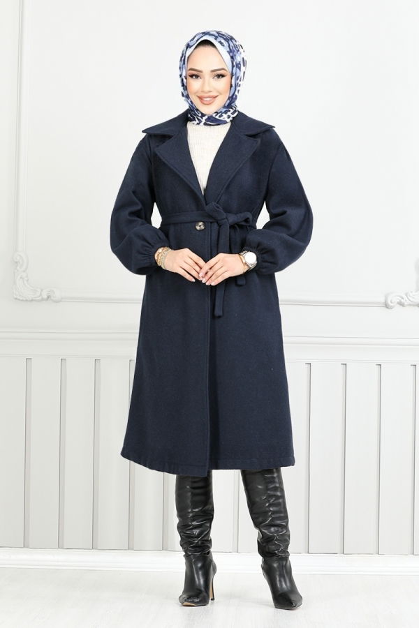 Modaselvim NET 20%+20% DISCOUNT IN THE CARD Coat 7017TRT1045-M Navy Blue
