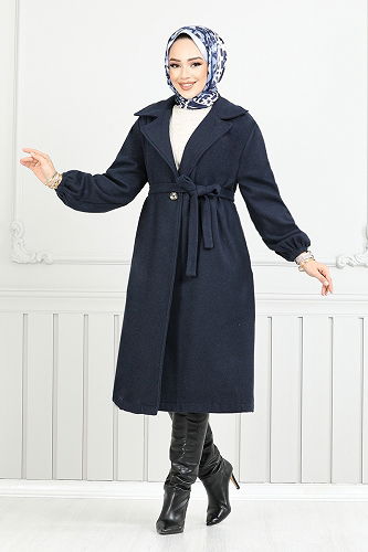 moda selvim Coat 7017TRT1045-M Navy Blue - Thumbnail