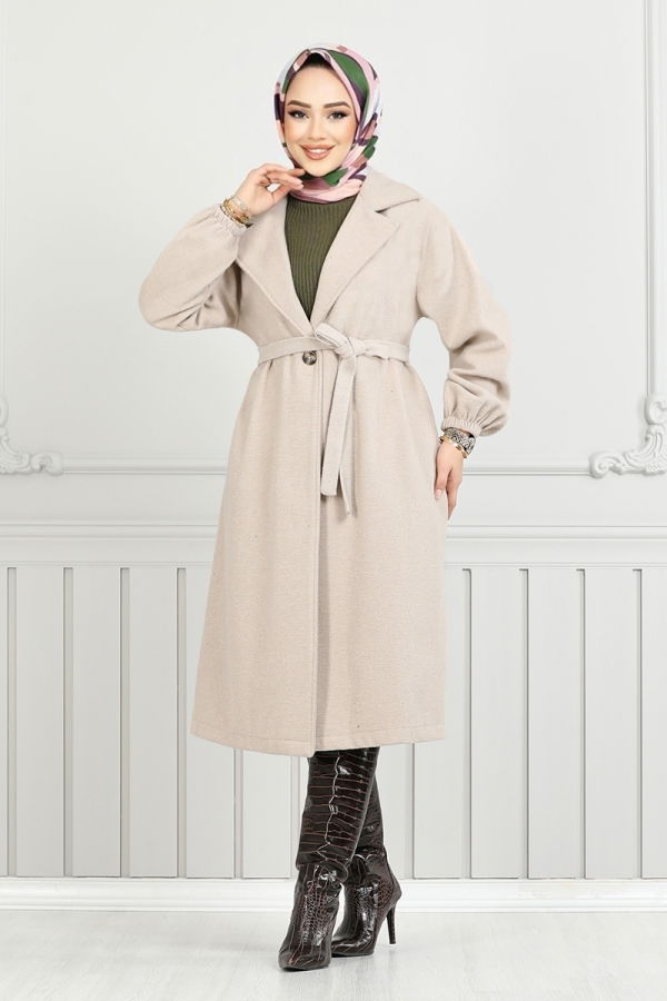 Modaselvim NET 20%+20% DISCOUNT IN THE CARD Coat 7017TRT1045-M Stone
