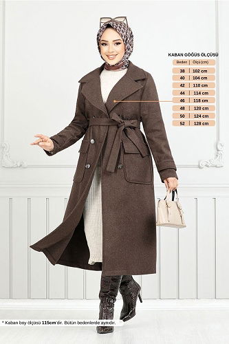 moda selvim Coat 7021TRT1045-M Brown - Thumbnail