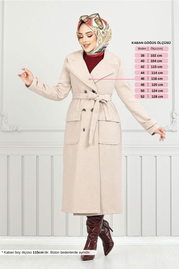 Modaselvim Topper Coat 7021TRT1045-M Stone