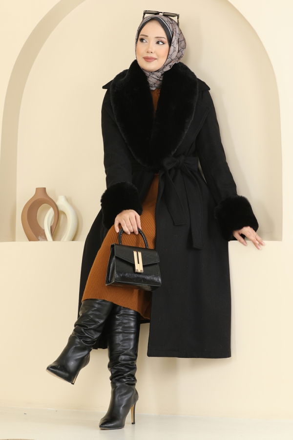 Modaselvim معطف معطف أسود 8159AB368