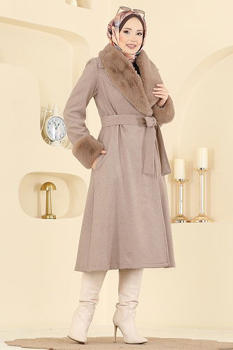 moda selvim Coat 8159AB368 Dark Vision - Thumbnail