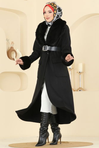 A.B. - Coat 8161AB368 Black