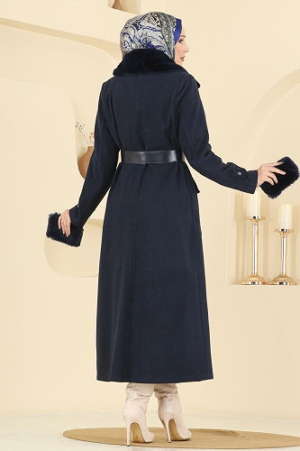 moda selvim معطف كحلي 8161AB368 - Thumbnail