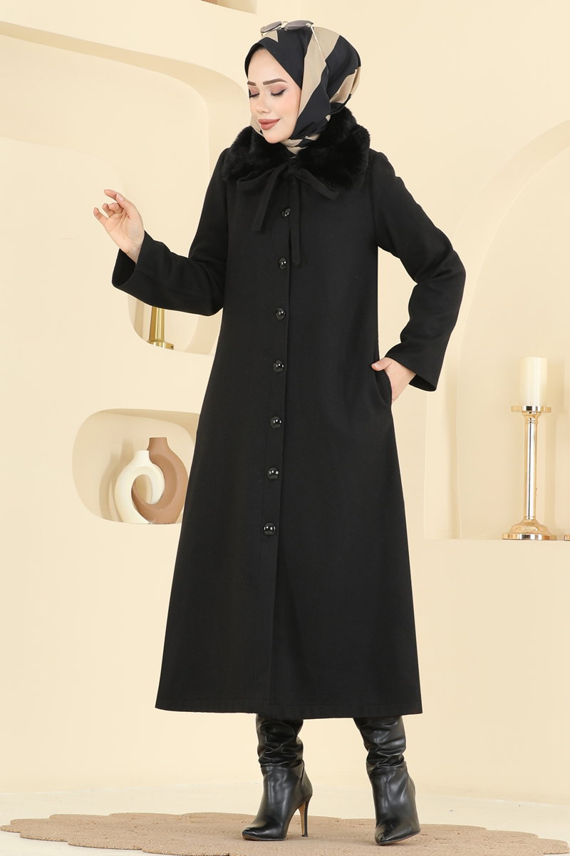 Coat 8184AB368 Black - Moda Selvim